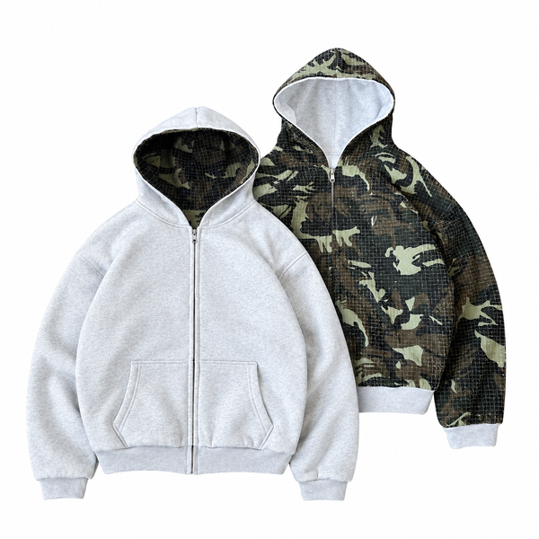 VRK Reversible Plaid Zip-Hoodie V2（Wine/Red） – VRROCKCLO